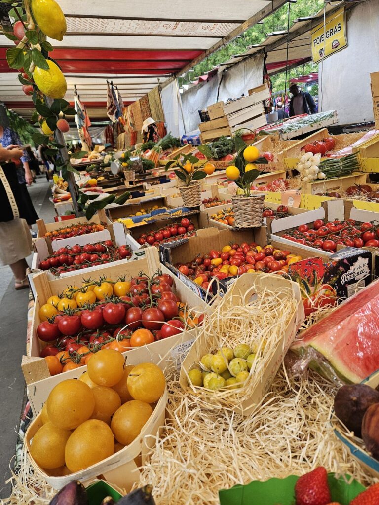 Fresh produce at a market